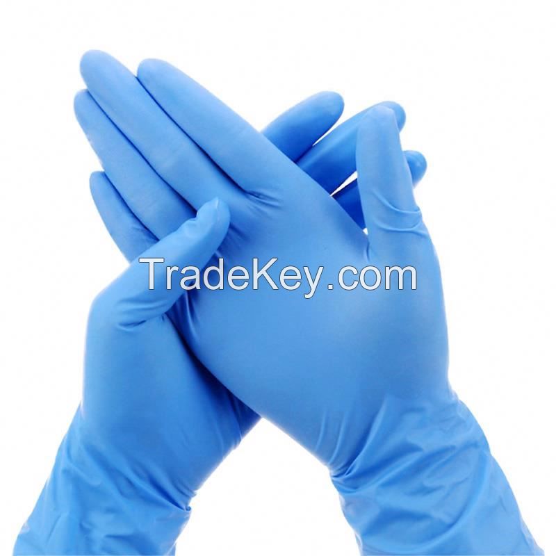 Chemical Resistant Safety Work Nitrile Gloves Hands Gloves Disposable Manufacturer Food Grade Nitrile Examination Glove