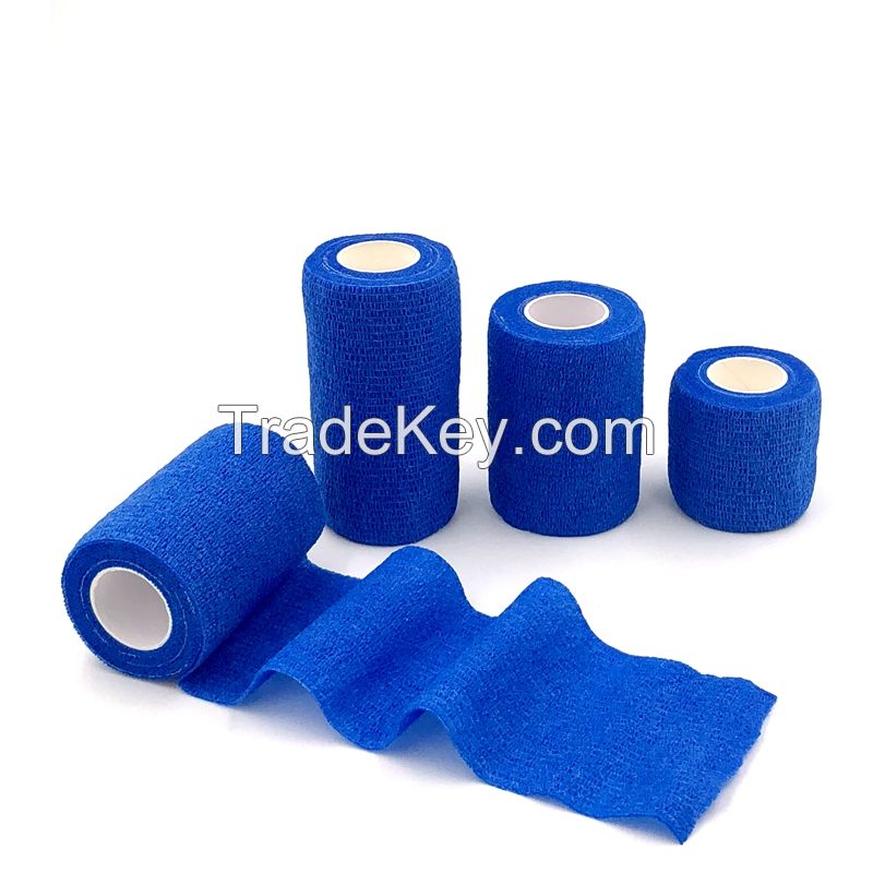 Self Sticky Adhesive Non Woven Elastic Cohesive Bandage With Colorful Package