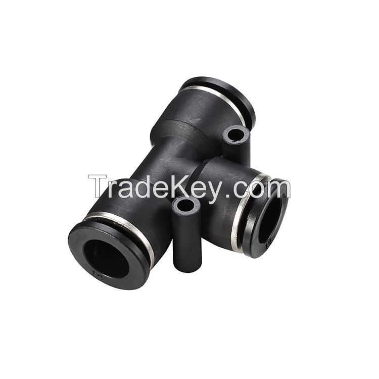 Tee connector plastic pipe fitting ,quick joint fittings types for low pressure misting system