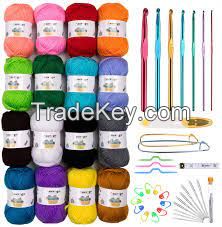 Hot sale Ergonomic Crochet Hooks Set Yarn Weave Knitting Hooks Needles Crochet Kits With Case and Crochet Accessories Kit