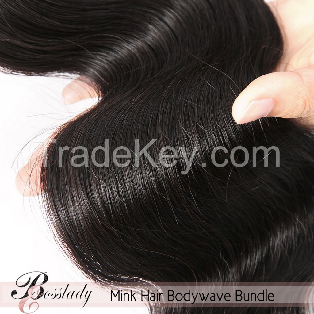 unprocessed human hair 10A bundle Bodywave