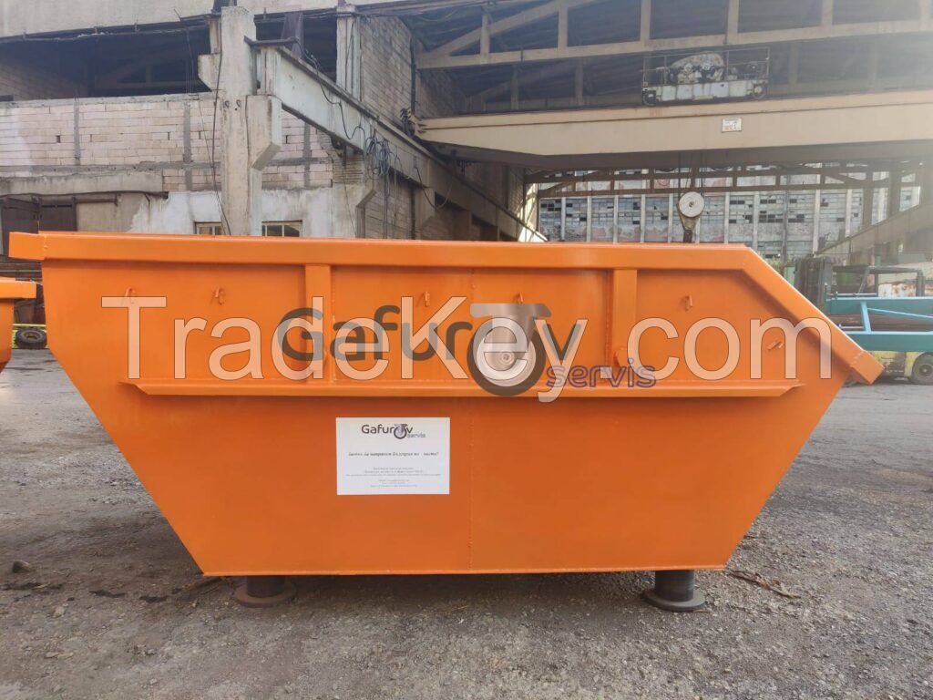 Metal construction waste container (skip container) 5500 liters