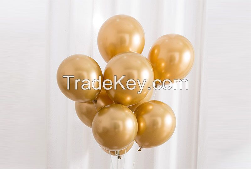 10 Inch 12 Inch 18 Chrome Gold Latex Balloons