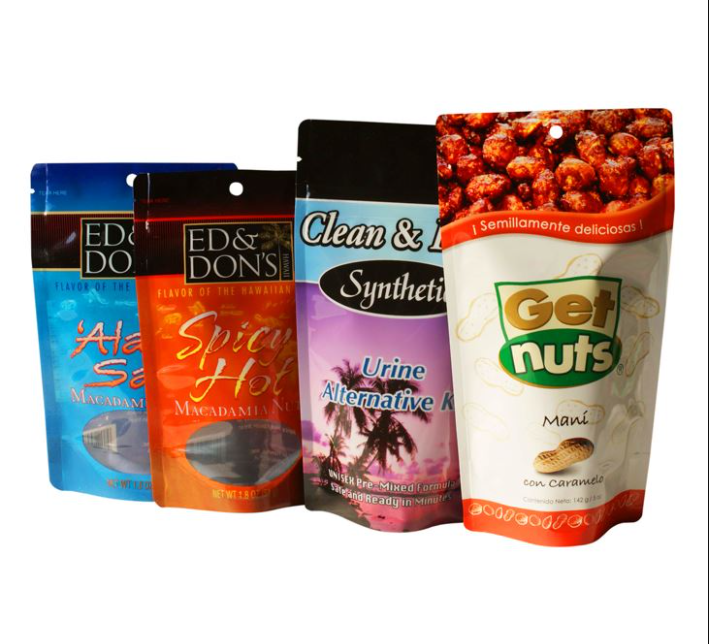 Stand up zipper pouches snack food packaging pouches 