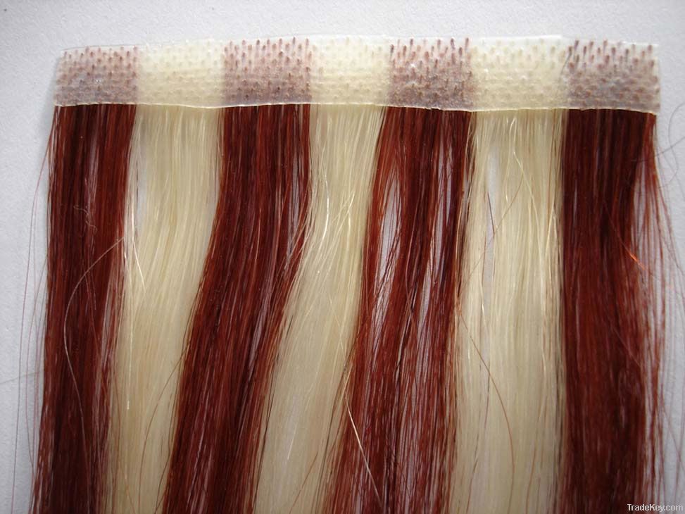 Skin Weft, hand-tied weft.