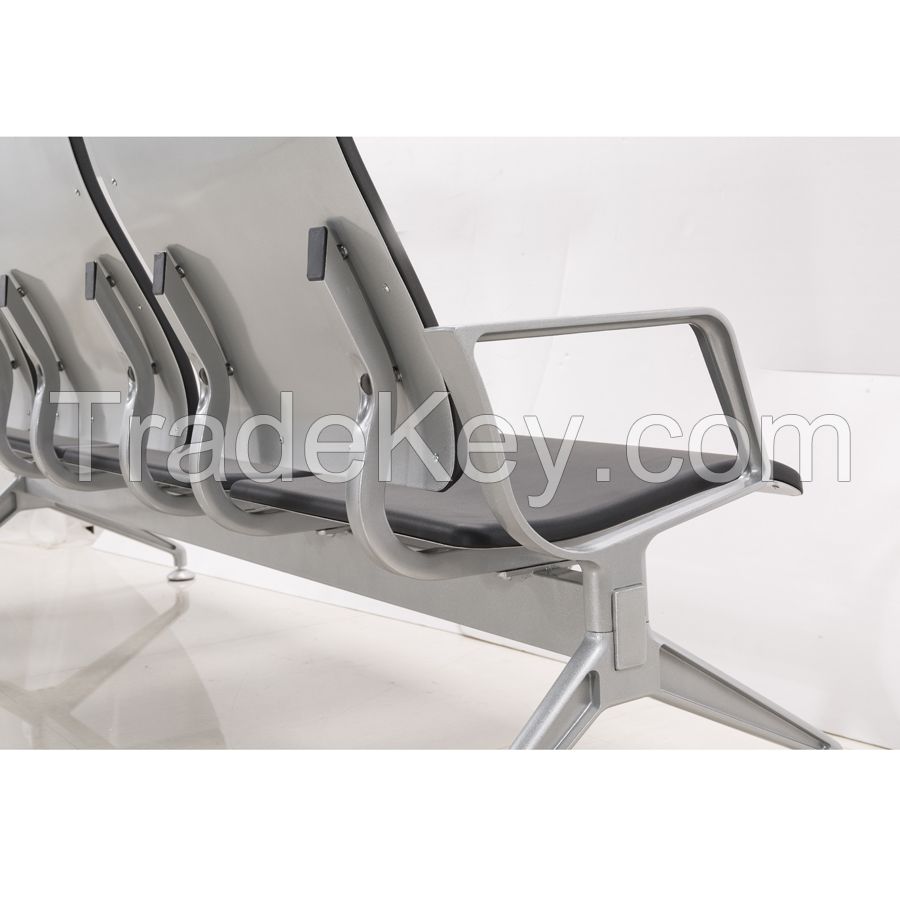 Factory Supply Airport Public Area Waiting Chair 3-seater Hospital PU Row Chair For Sale