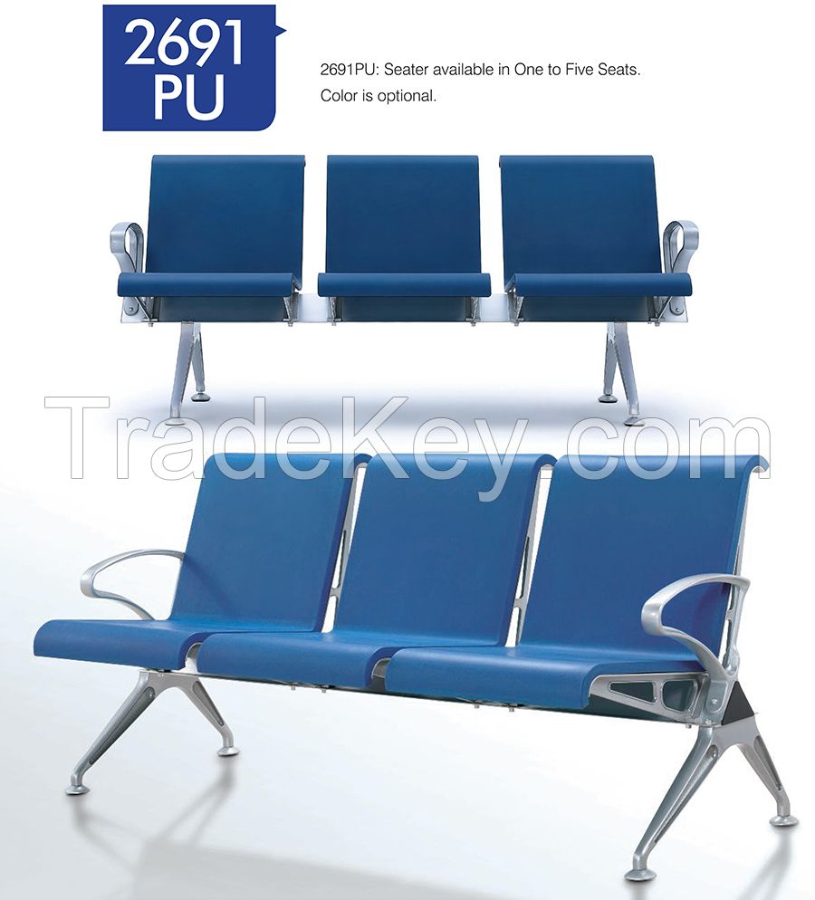 Mingle High Quality Pu Cushion 3 Seats Hospital Airport Public Waiting Room Chair Waiting Bench Chair