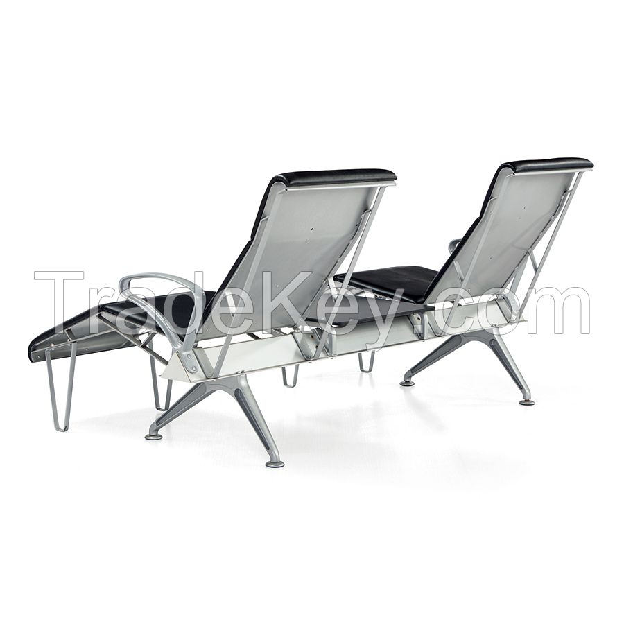 Luxury 2 Seater Airport Vip Lounge Chair Hospital Reception Waiting Chair With Middle Table