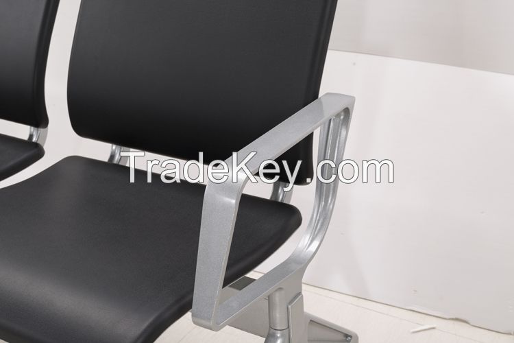 Factory Supply Airport Public Area Waiting Chair 3-seater Hospital PU Row Chair For Sale