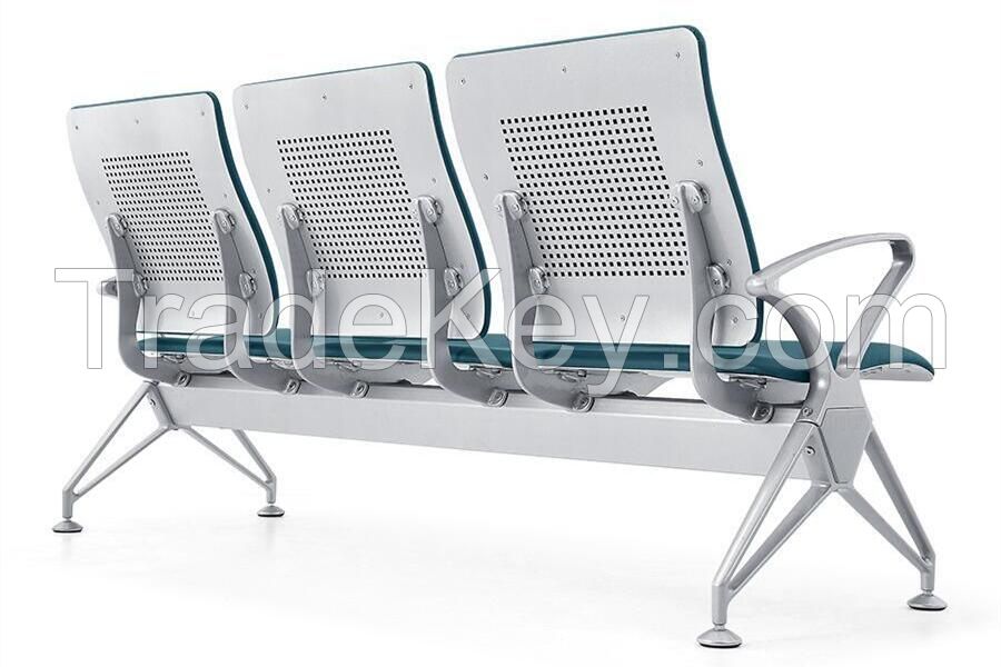 Mingle 3 Seat Pu Airport Chair Waiting Area Airport Seating Waiting Row Chair For Sale