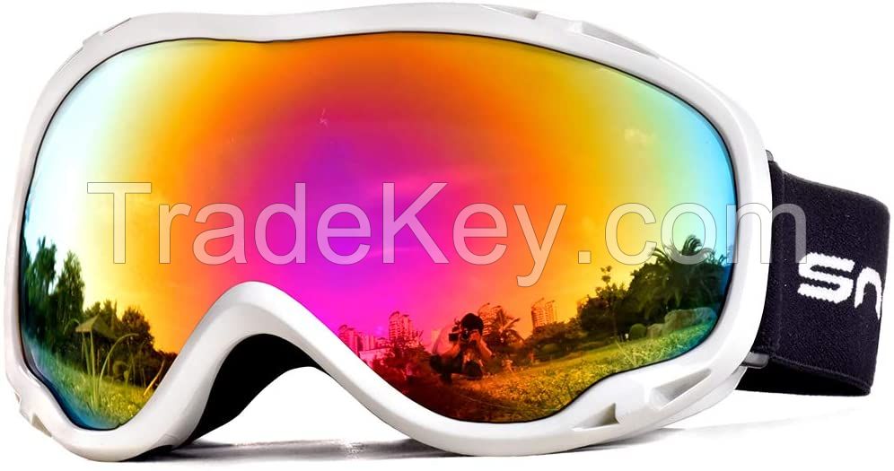 Snowledge Ski Goggles-Snow Snowboard Goggles OTG for Men Women Adult, Anti Fog 100% UV Protection