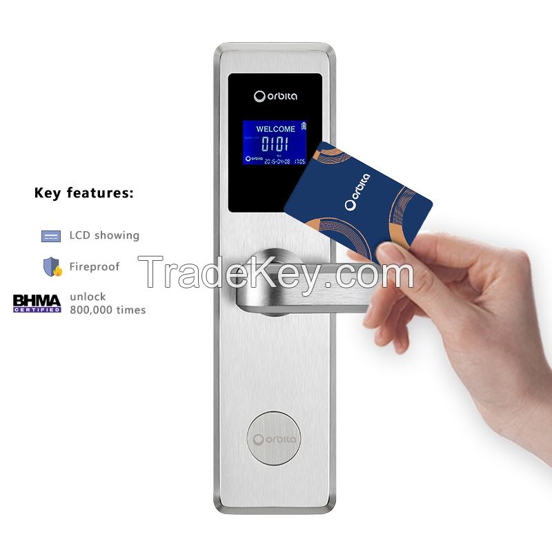 Orbita new fashion electronic smart card read hotel door electronic lock rfid card system