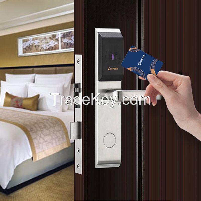 Orbita High Quality Hotel Lock Rfid, Electronic Keyless Digital Hotel Smart Key Card Door Lock, Hotel Key Card Lock