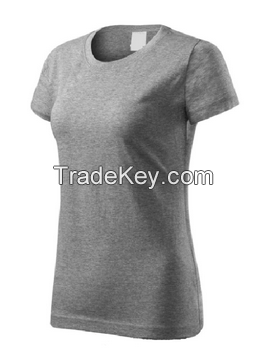 High Quality 100% Cotton Tshirts Female Short Sleeve O Neck Plain Womens Custom Brand Ladies T Shirts From Bangladesh
