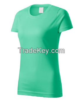 Wholesale Factory Sale 100% Cotton Women Custom Printing T-shirt OEM Logo Blank Plain T shirts For Ladies From Bangladesh