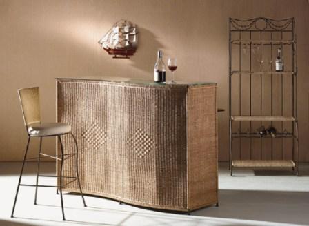 Rattan Bar Chair &amp; Bar Table