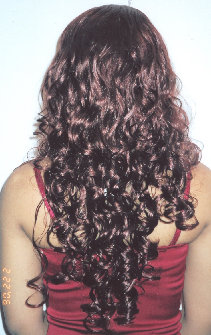 V040 Long Red, Curly Wig