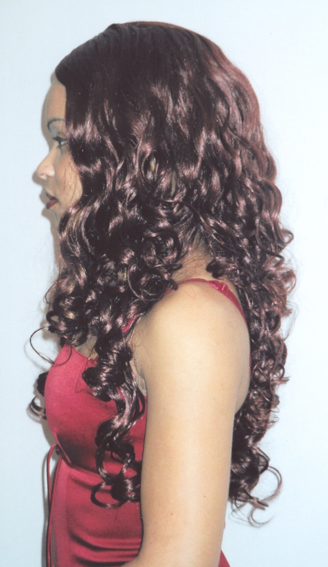 V040 Long Red, Curly Wig