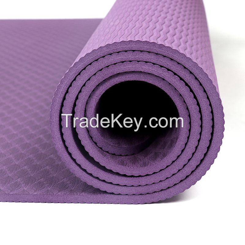 High Quality Anti Slip TPE 6mm Environmental Friendly Custom Printing Yoga Mat