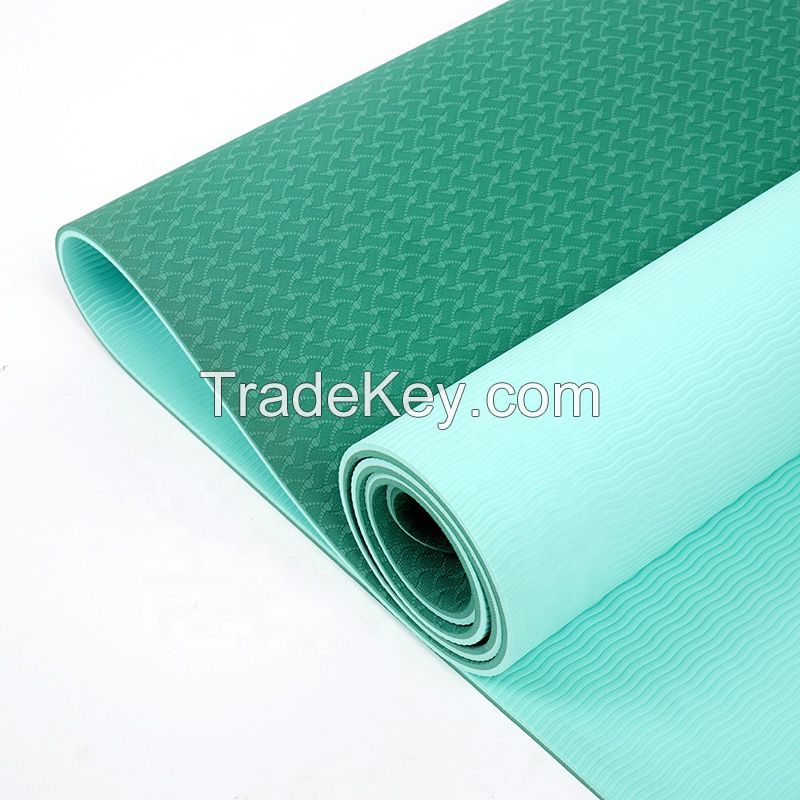 Custom Print Wholesale Eco Friendly Personalized Logo Recycled TPE Yoga Mat with Logo
