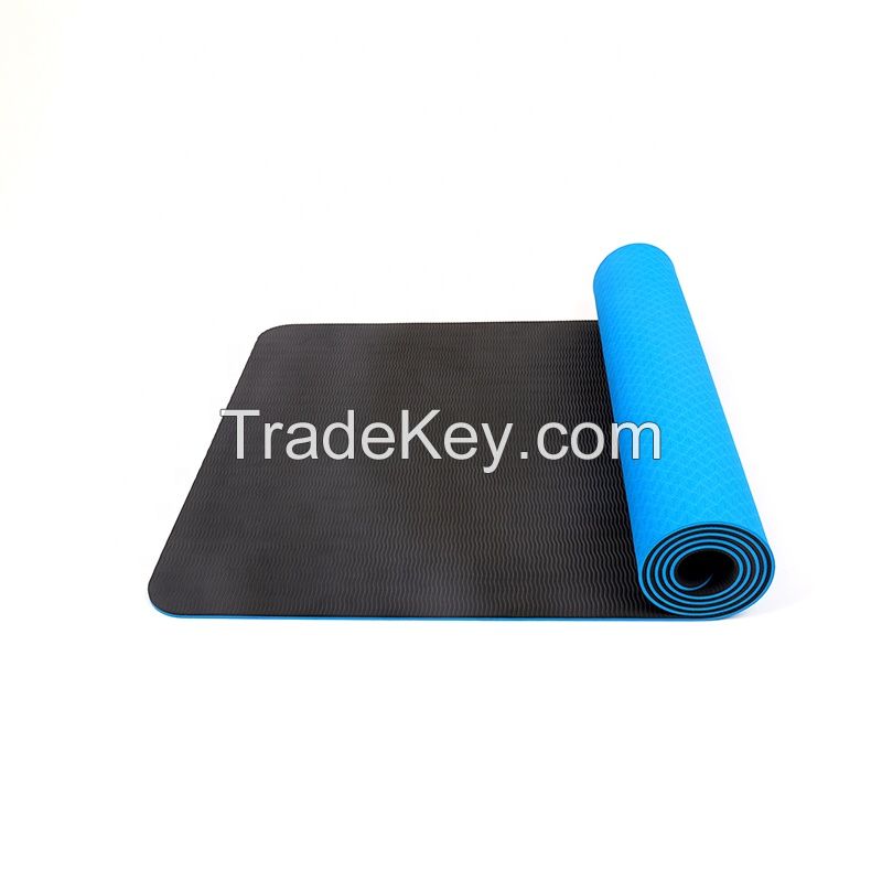 Custom Print Wholesale Eco Friendly Personalized Logo Recycled TPE Yoga Mat with Logo