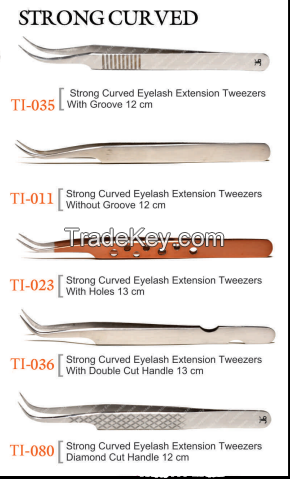 Strong Curved Eyelash Tweezers, Steaight Isolation Type Eyelash Tweezers, Chisel Type Volume Eyelash Tweezers, X Type Volume Eyelash Tweezers And Hook Type Volume Eyelash Tweezers