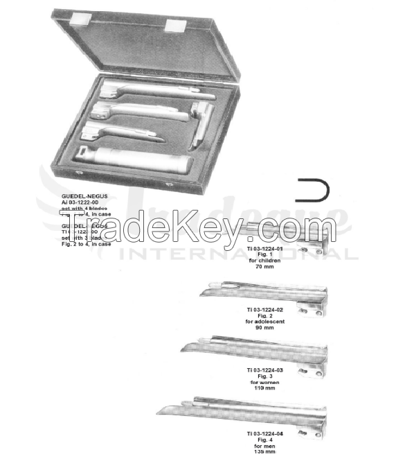 Anaesthesia Fiber optic Laryngoscopes And Accessories