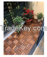 Acacia wood deck tile