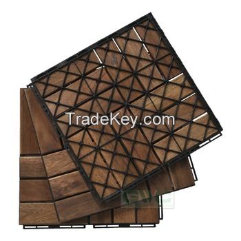 Acacia wood deck tile