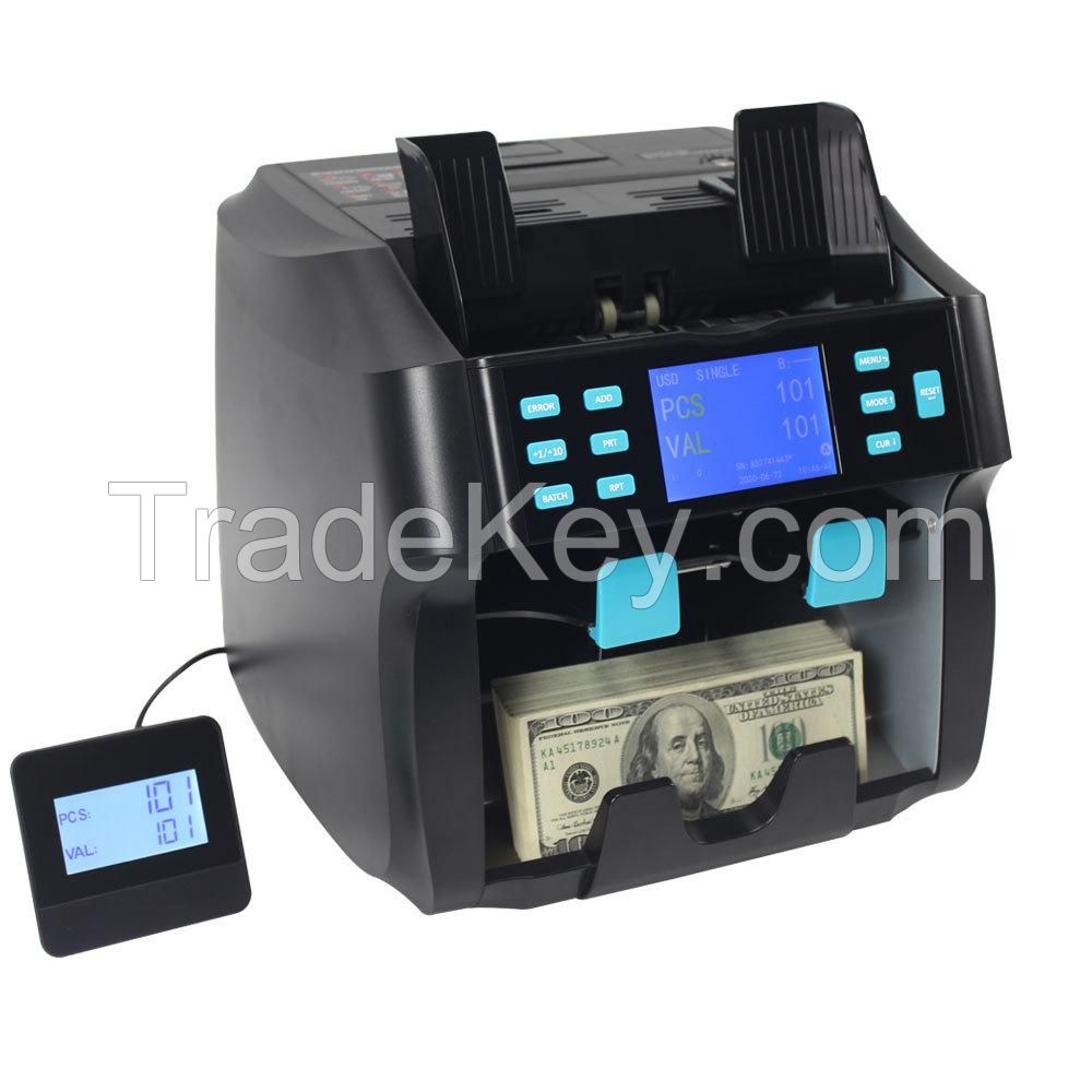 Multi Currency Banking Money Cash Note Counting And Sorting Machine Value Counter With Tft Screen