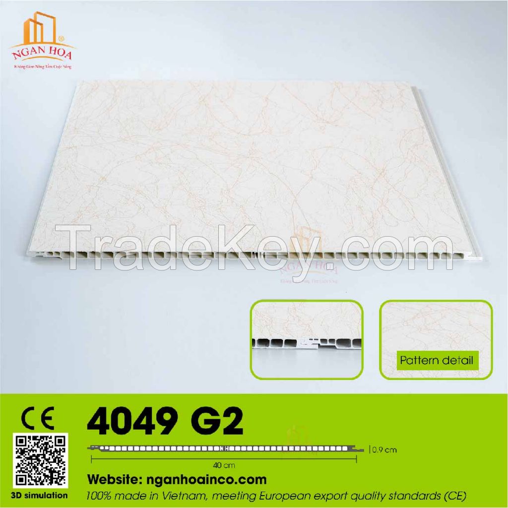 PVC G2 Plastic Wall Cladding Panel SPC Wood Grain