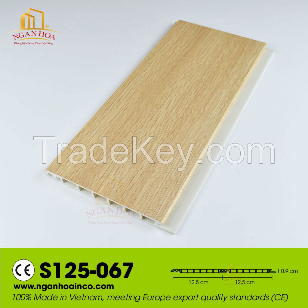 Pvc St125 Plastic Wall Cladding Panel Spc Wood Grain