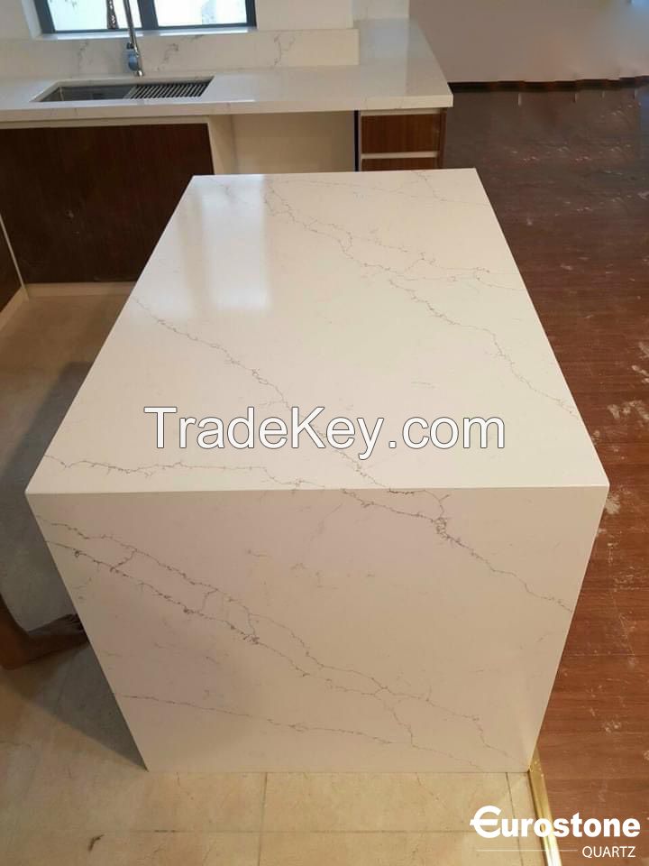 Quartz Slab Artificial stone Quartz Stone Kitchen Countertop EWH9502 Countertop Kitchen island Vanity Tabletop Sintered stone slabs Viet Nam