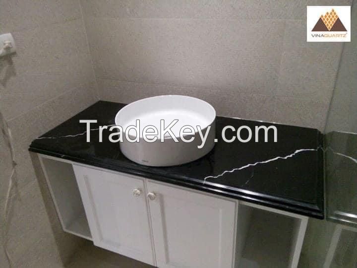 Quartz Slab Artificial stone Quartz Stone Kitchen Countertop EBL9401 Countertop Kitchen island Vanity Tabletop Sintered stone slabs Viet Nam