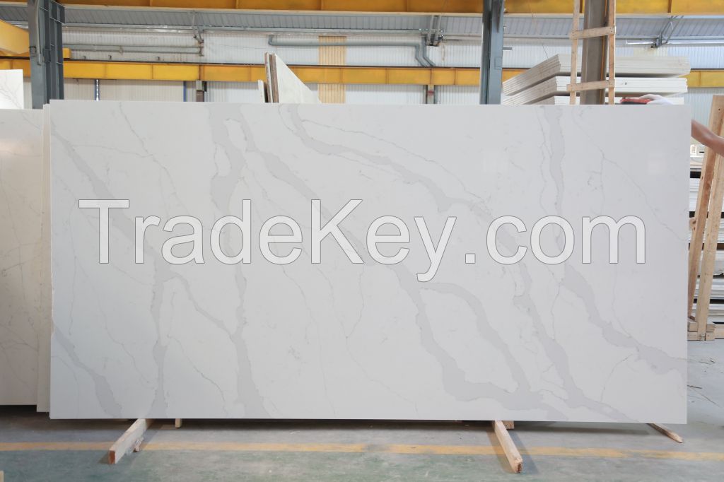 Quartz Slab Artificial stone Quartz Stone Kitchen Countertop EWH9502 Countertop Kitchen island Vanity Tabletop Sintered stone slabs Viet Nam