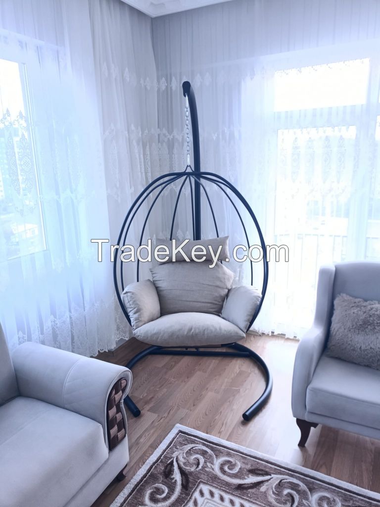 Hanging Egg Swing Chair, Garden Patio Swing Egg Chair, Outdoor Furniture