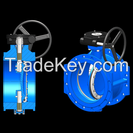 Double eccentric flanged butterfly valves