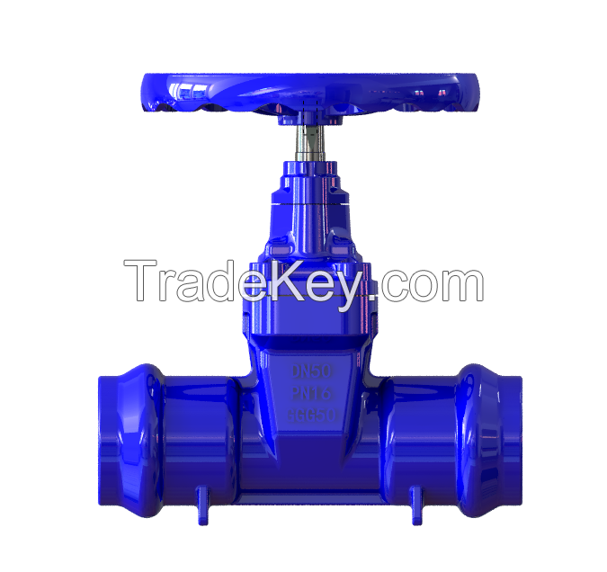 Socket End Resilient Seated Gate Valve for PVC Pipe