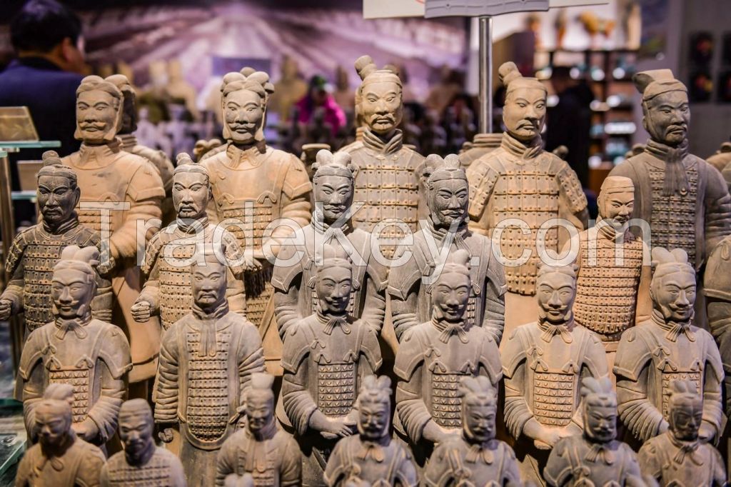 Terracotta warriors are  on sale  in China