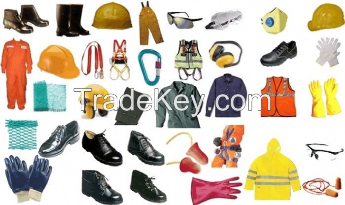 Safety Coveralls, Shoes, Masks, Gloves