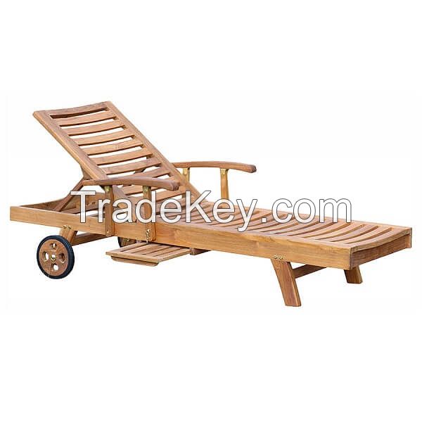 TEAK OUTDOOR CLASSIC SUN  LOUNGERS