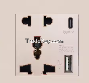 Smart Wall Switch 5 Holes Usb Switch Type C Switch