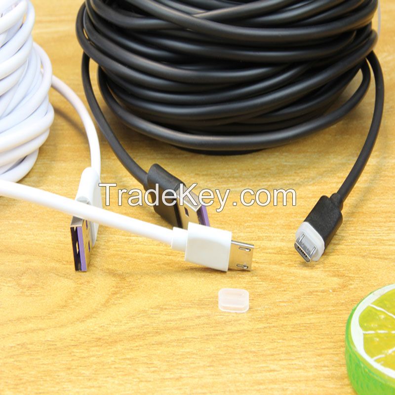 Professional Cable Factory 10M 20M Extra Long Android Micro USB Surveillance Camera Mornitoring Power Supply Cable