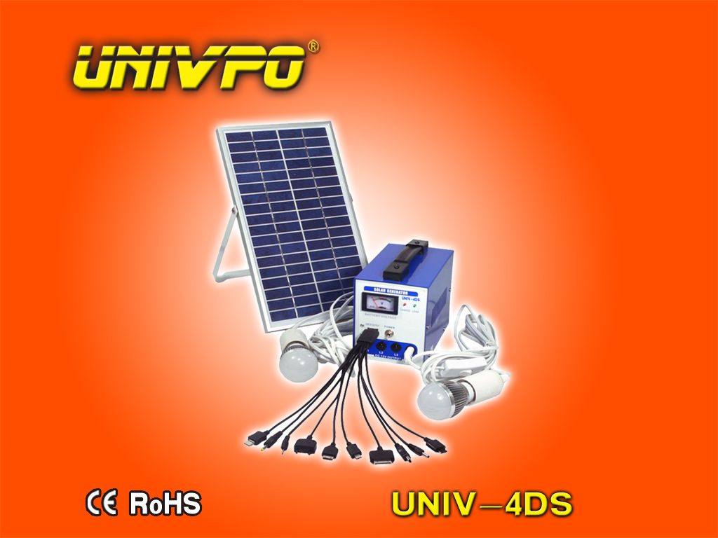 4AH Mini Led Solar Energy Home Lighting Kits System&amp;#40;UNIV-4DS&amp;#41;