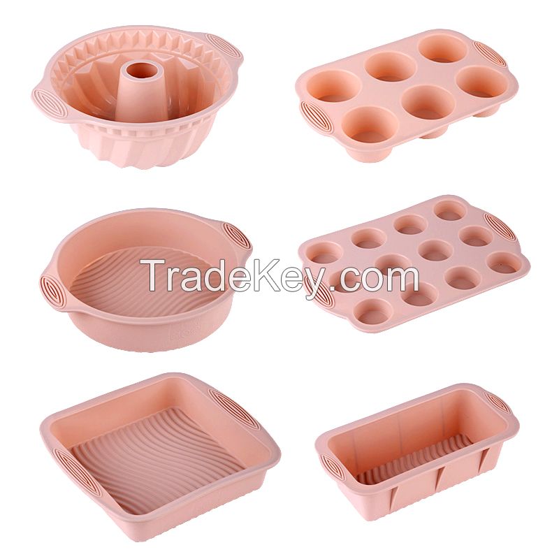 Pastry Bakeware Bakery Muffin Cupcake Bread Molds cake Tools Baking Pan Silicone Cake Mold Set for kitchen