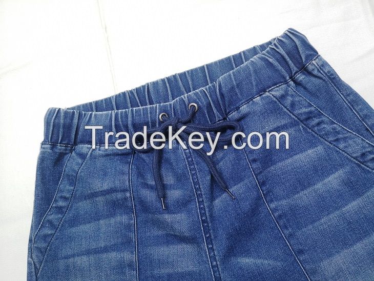 Fashionable long inseam Tall Women Jeans High Waist Solid Color Stacked  Jeans Ruched Pants Pleated Leg Ladies Denim By changzhou union textile co.,  ltd