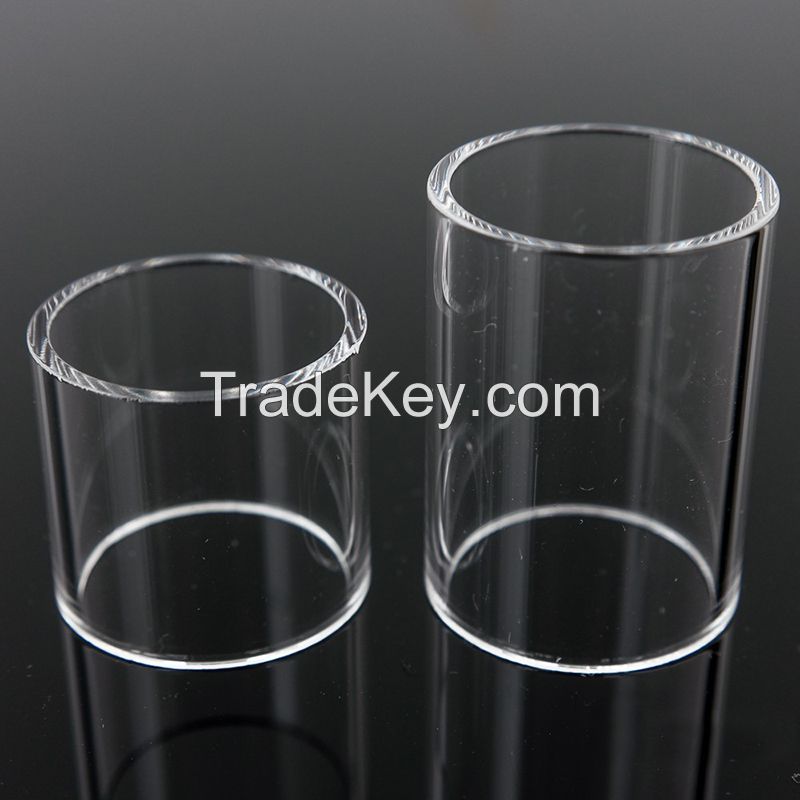 Large Diameter Clear Fused Thick Wall Silica Glass Tube Quartz
