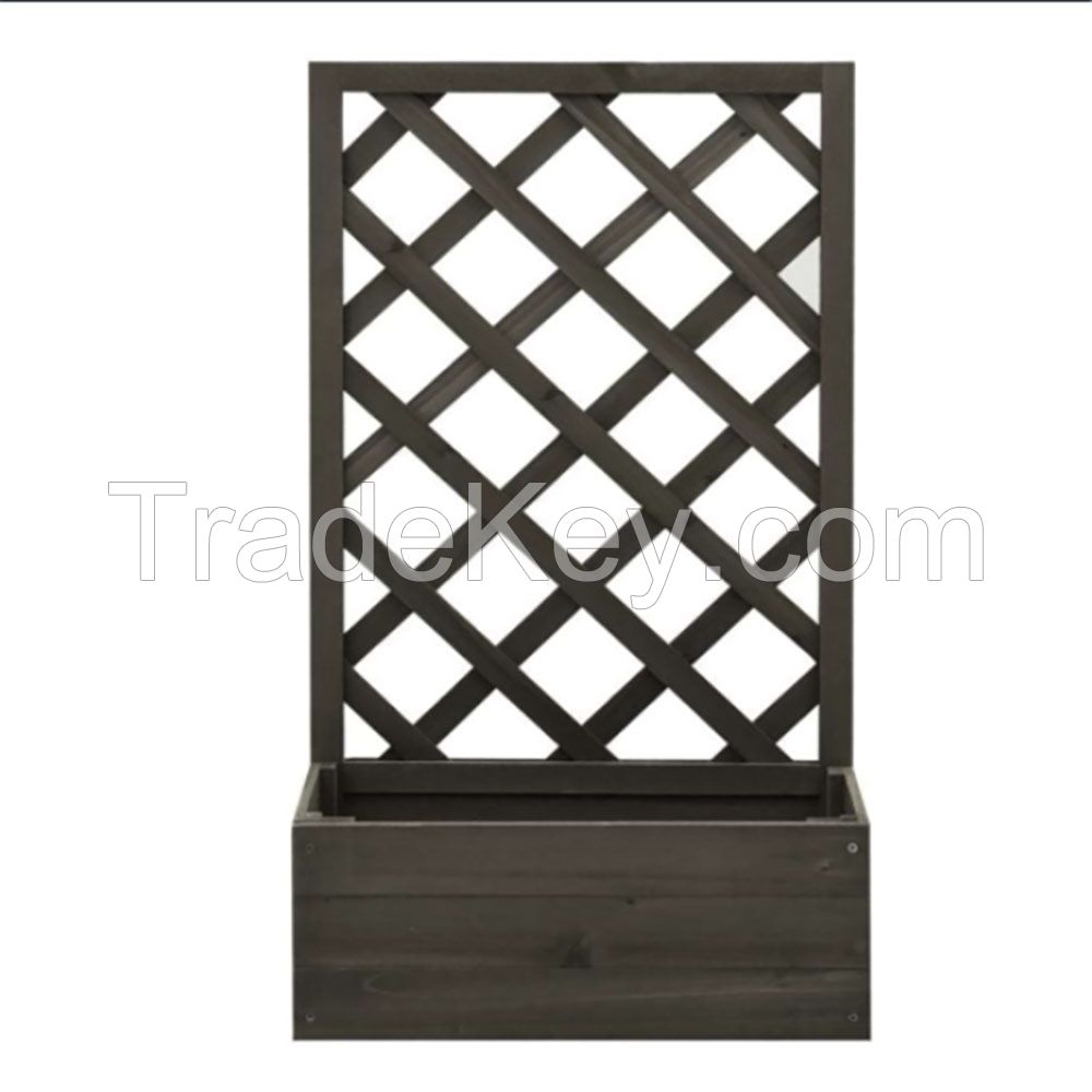 Customized Wooden Planters Outdoor Garden Tall Plant Flower Pots and Planters