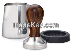 barista set Coffee Maker 304 Stainless Steel Espresso Distributor 51mm/53mm/58mm Coffee Tamper with 350ml milk pitcher milk jug