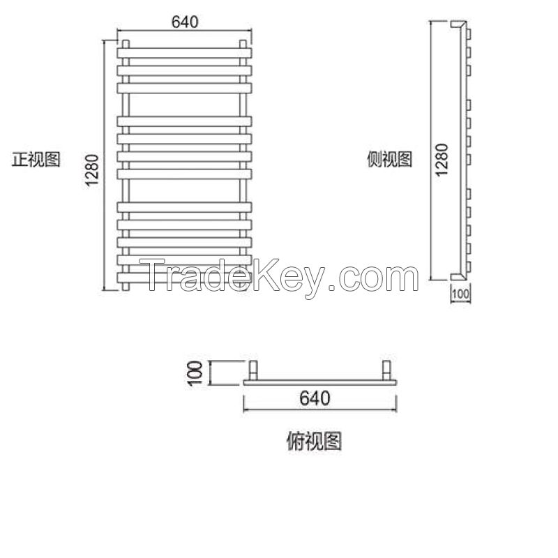 Wall Mounted Heated Towel Rack Warmer Towel Rail